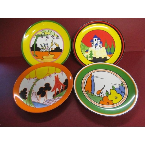 550 - FOUR WEDGWOOD CLARICE CLIFF LIMITED EDITION PLATES