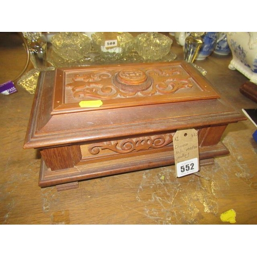 552 - CHINESE STYLE JEWELLERY BOX