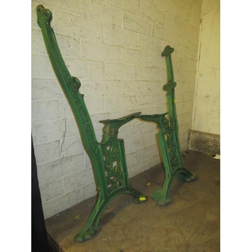 563 - CAST IRON GARDEN BENCH SUPPORTS