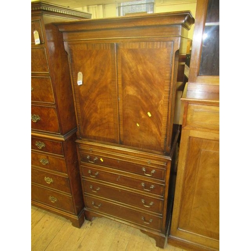 812 - BUREAU CHEST ON CABINET