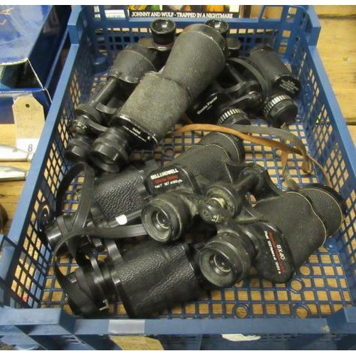 9 - QUANTITY OF BINOCULARS INCLUDING BELL AND HOWELL