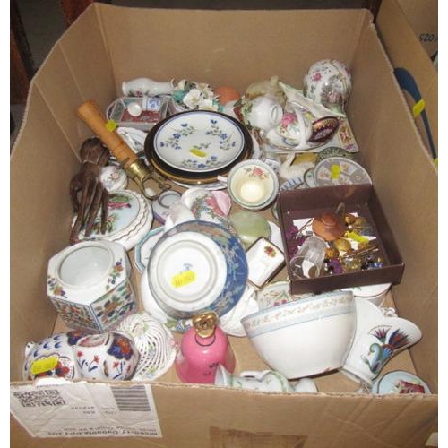 98 - BOX OF CHINA ORNAMENTS ETC