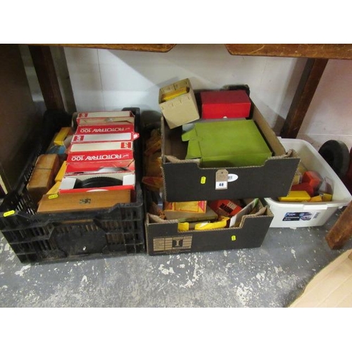 48 - FOUR BOXES OF VINTAGE SLIDES AND REELS