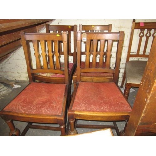 831 - FOUR OAK CHAIRS