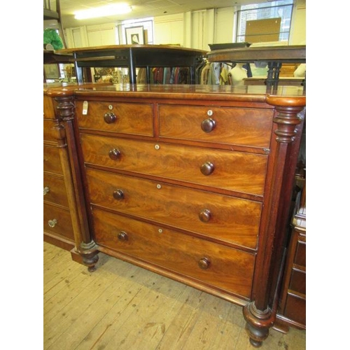 911 - LARGE MAHOGANY CHEST OF DRAWERS