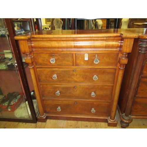 912 - SCOTCH CHEST WITH GLASS HANDLES