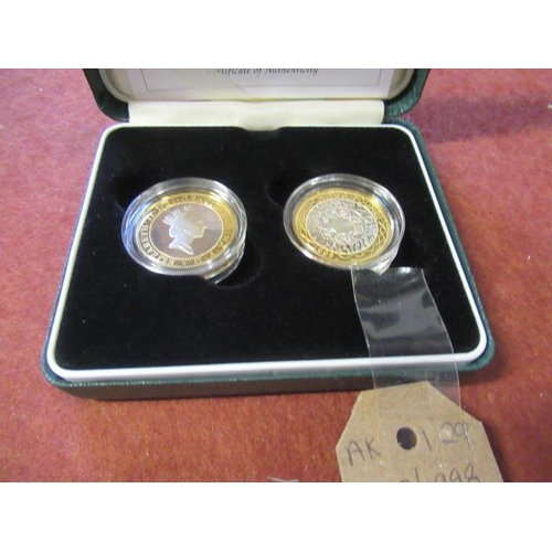 717 - 1997AND 1998 SILVER £2 PROOF SET