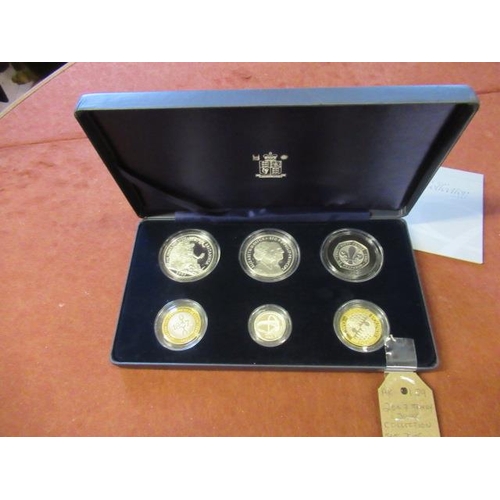 734 - 2007 SILVER COLLECTION SET INCLUDING GODLESS BRITIANNINA AND SCOUTS FIFTY PENCE COIN