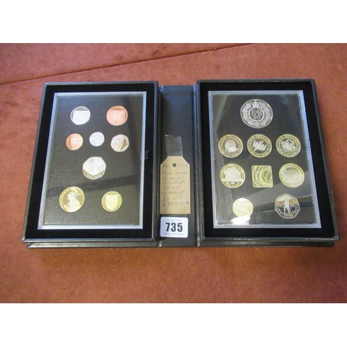 735 - 2016 BOXED SIXTEEN COIN COLLECTORS SET INCLUDING BRITIANNIA £2 COIN AND PROOF MEDAL ETC