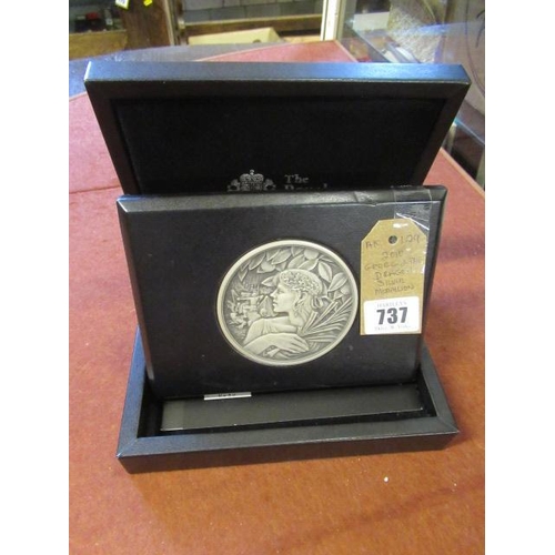 737 - 2010 GEORGE AND THE DRAGON SILVER MEDALLION