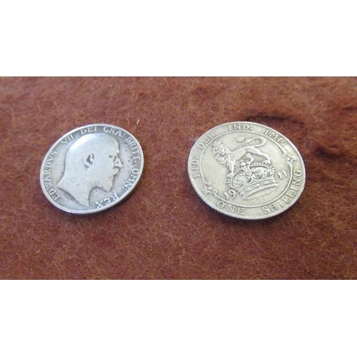 798 - 1909 AND 1911 SILVER SHILLINGS