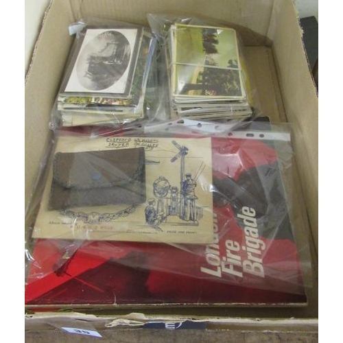 35 - BOX OF EPHEMERA AND POSTCARDS