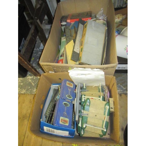 449 - TWO BOXES OF MODEL RAILWAY ACCESSORIES ETC