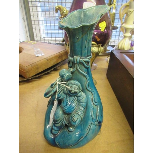 469A - TURQUOISE GLAZED CHINESE VASE