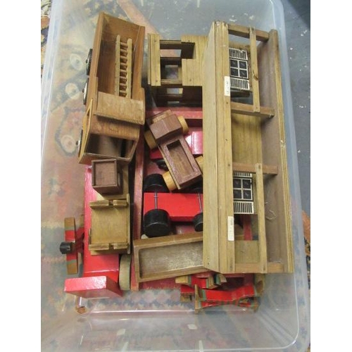 48 - BOX OF WOODEN TOYS