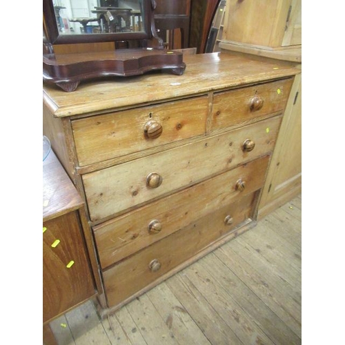 862 - ANTIQUE PINE CHEST OF DRAWERS