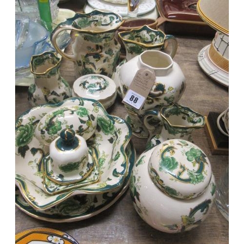 88 - QUANTITY OF MASONS CHARTREUSE CERAMICS