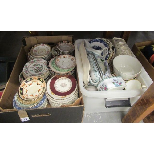 96 - TWO BOXES OF CERAMICS