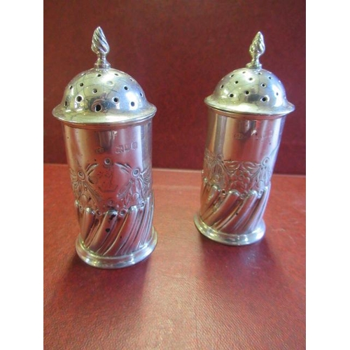 308 - PAIR OF SILVER PEPPERETTES