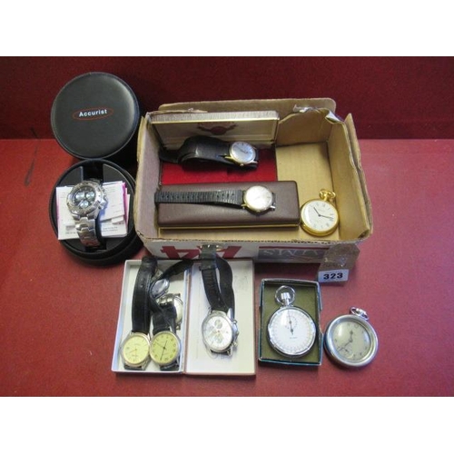 323 - BOX OF WATCHES