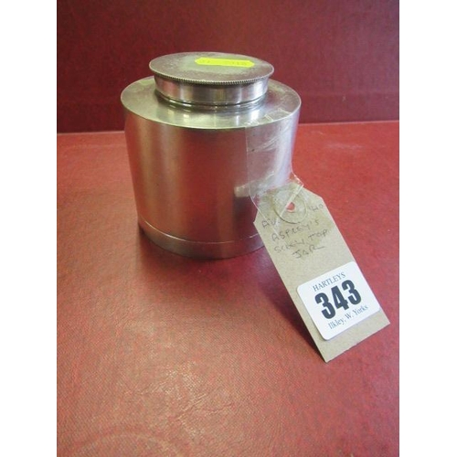 343 - ASPREYS SCREW TOP JAR