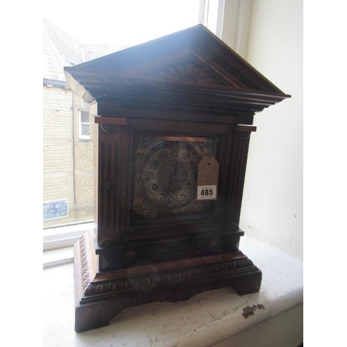 485 - OAK MANTLE CLOCK