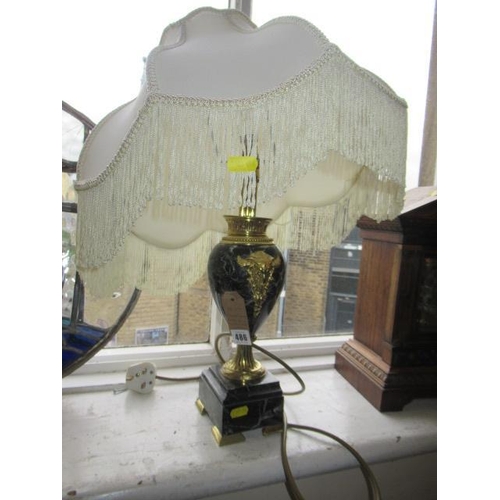 486 - TABLE LAMP WITH GILT AND MARBLE BASE