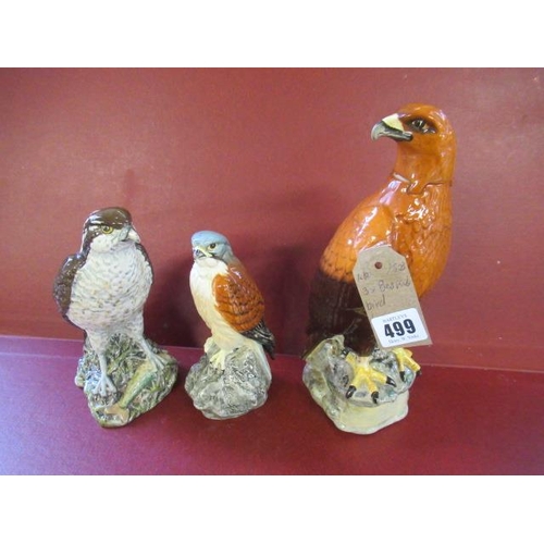 499 - THREE BESWICK BIRD LIQUEUR BOTTLES