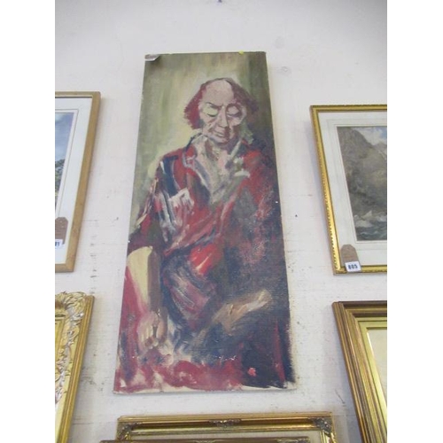 OIL STUDY OF A CRAFTSMAN BY MARY CANDY (?)