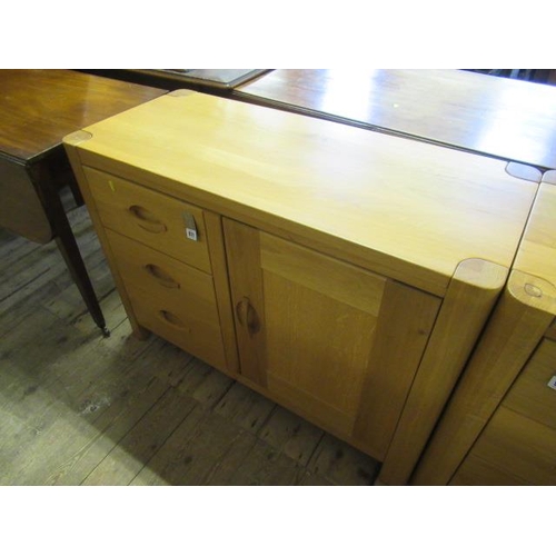 971 - LIGHT OAK LEAF MOTIF SIDEBOARD