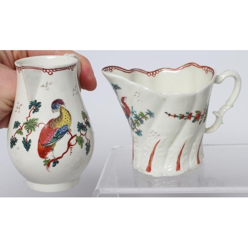 78 - A COLLECTION OF PENNINGTON'S PORCELAIN TABLEWARE, c.1790, comprising a sparrow beak jug painted in c... 