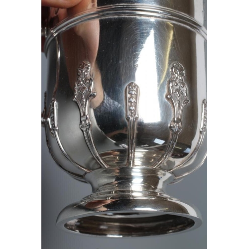 181 - A LATE VICTORIAN SILVER CUP, maker JB Carrington, London 1898, the single girdled U shaped bowl engr... 