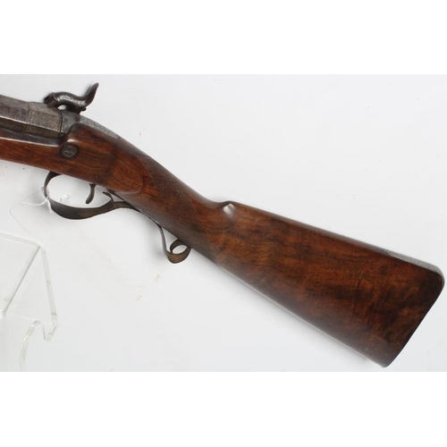 415 - A PERCUSSION SHOTGUN by Seager, late 19th century, the 32