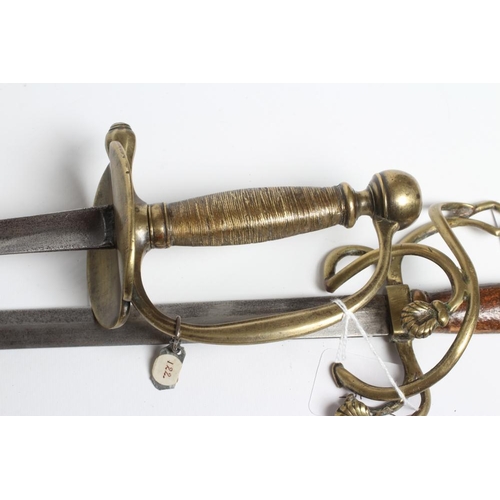 419 - A FRENCH SMALL SWORD, c.1800, the 27