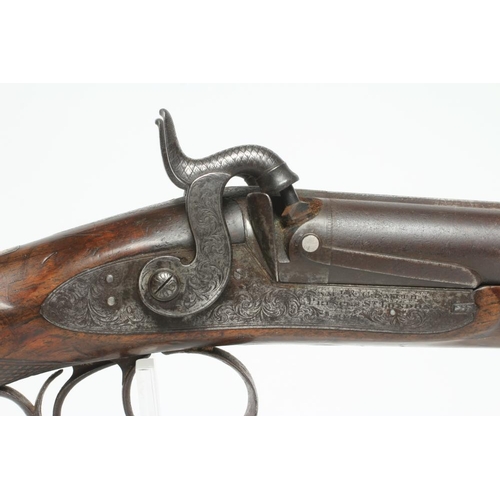 423 - A PERCUSSION DOUBLE BARRELLED SHOTGUN, by Samuel & C. Smith of Princess Street London, the 28