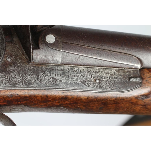 423 - A PERCUSSION DOUBLE BARRELLED SHOTGUN, by Samuel & C. Smith of Princess Street London, the 28