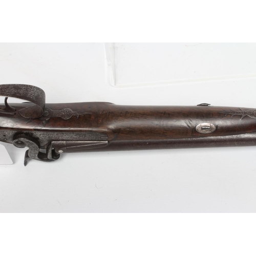 423 - A PERCUSSION DOUBLE BARRELLED SHOTGUN, by Samuel & C. Smith of Princess Street London, the 28