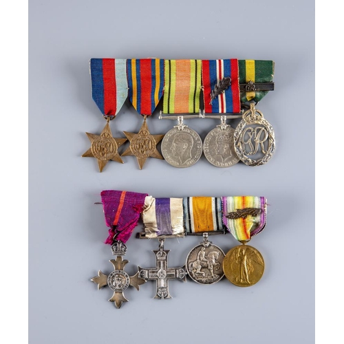 431 - TWO FAMILIES OF MEDALS FROM WWI & WWII, awarded to Major Alexander Gladstone McTurk and Major Daniel... 