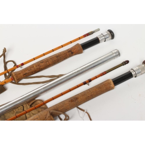 531 - TWO HARDY SPLIT CANE RODS, comprising a 