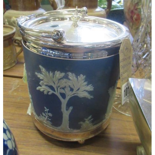 101 - WEDGWOOD JASPERWARE BISCUIT BARREL