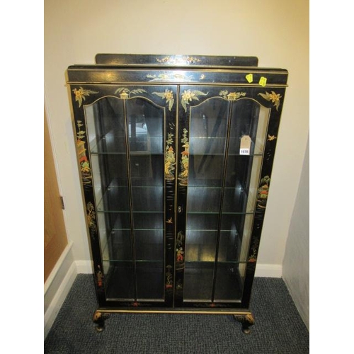 1078 - CHINESE DISPLAY CABINET WITH KEY