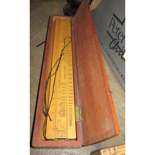 6 - CASED SLIDE RULE FOR MACHINE GUNNERS