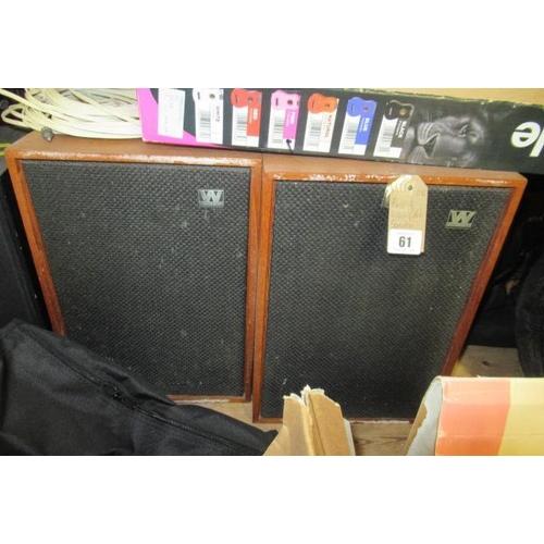 61 - PAIR OF WHARFEDALE SPEAKERS