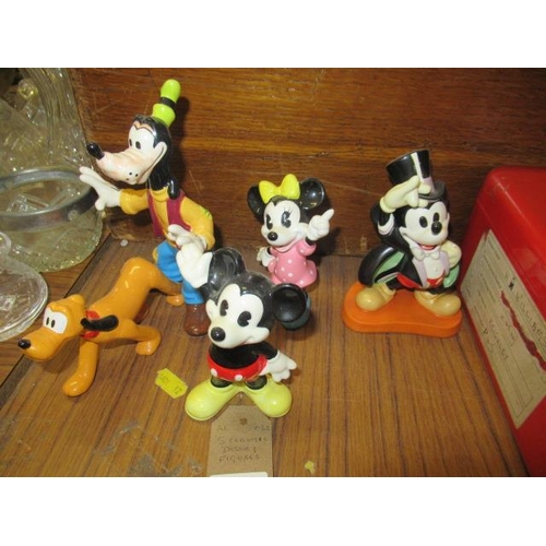 97 - FIVE CERAMIC DISNEY FIGURES