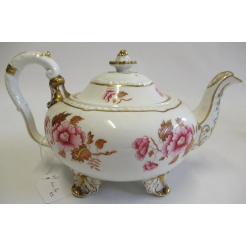 52 - A DANIEL BONE CHINA PART DINNER, TEA AND COFFEE SERVICE, c.1830, of shaped form with gadrooned rim, ... 