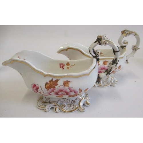 52 - A DANIEL BONE CHINA PART DINNER, TEA AND COFFEE SERVICE, c.1830, of shaped form with gadrooned rim, ... 