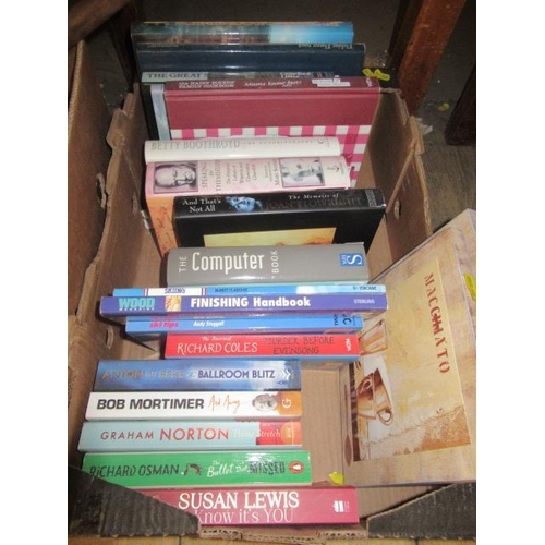 123 - BOX OF BOOKS ETC