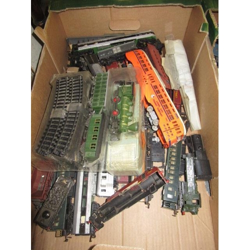 186 - BOX OF MODEL TRAINS