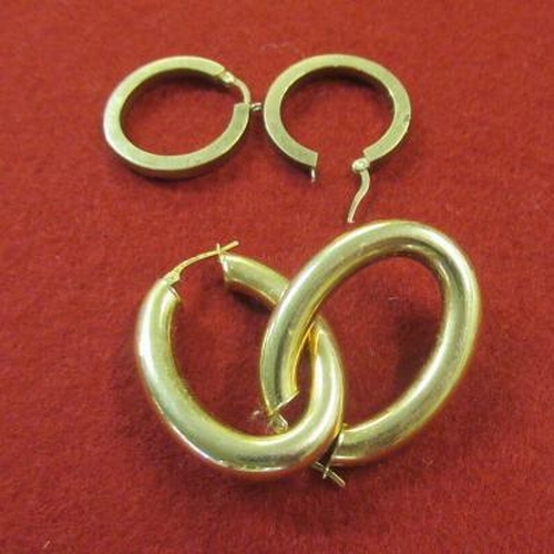 204 - TWO PAIRS OF 9CT GOLD EARRINGS