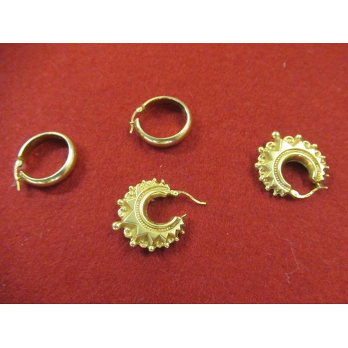 209 - TWO PAIRS OF 9CT GOLD EARRINGS